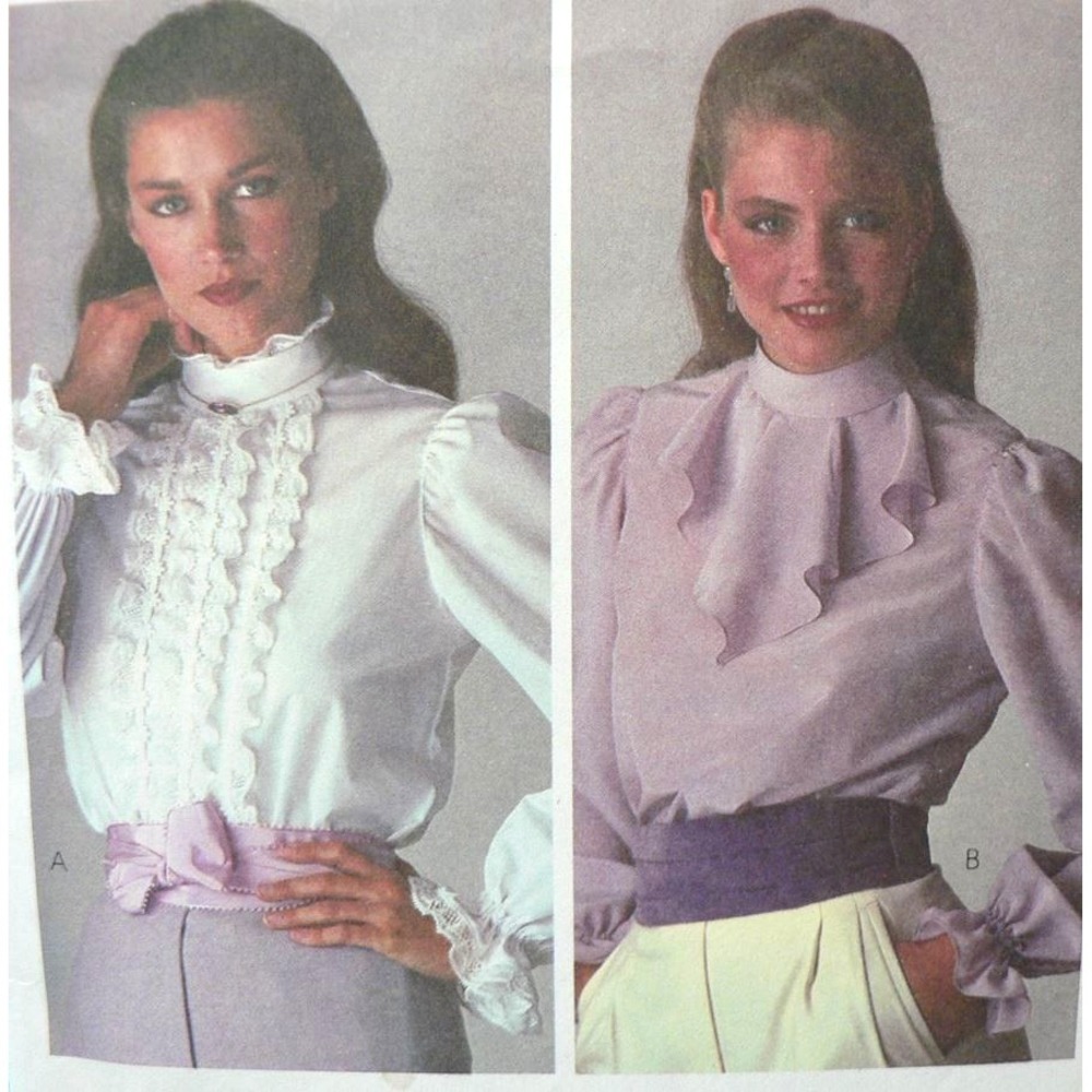 Vintage McCall's Sewing Pattern 7324 Women's Blouse Size‎ 12 1980 Cut